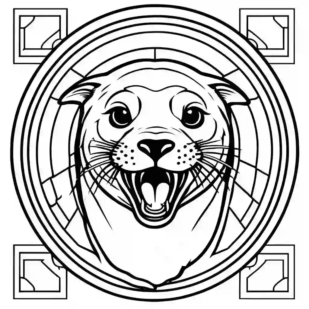 Seals Printable Coloring Book Pages for Kids